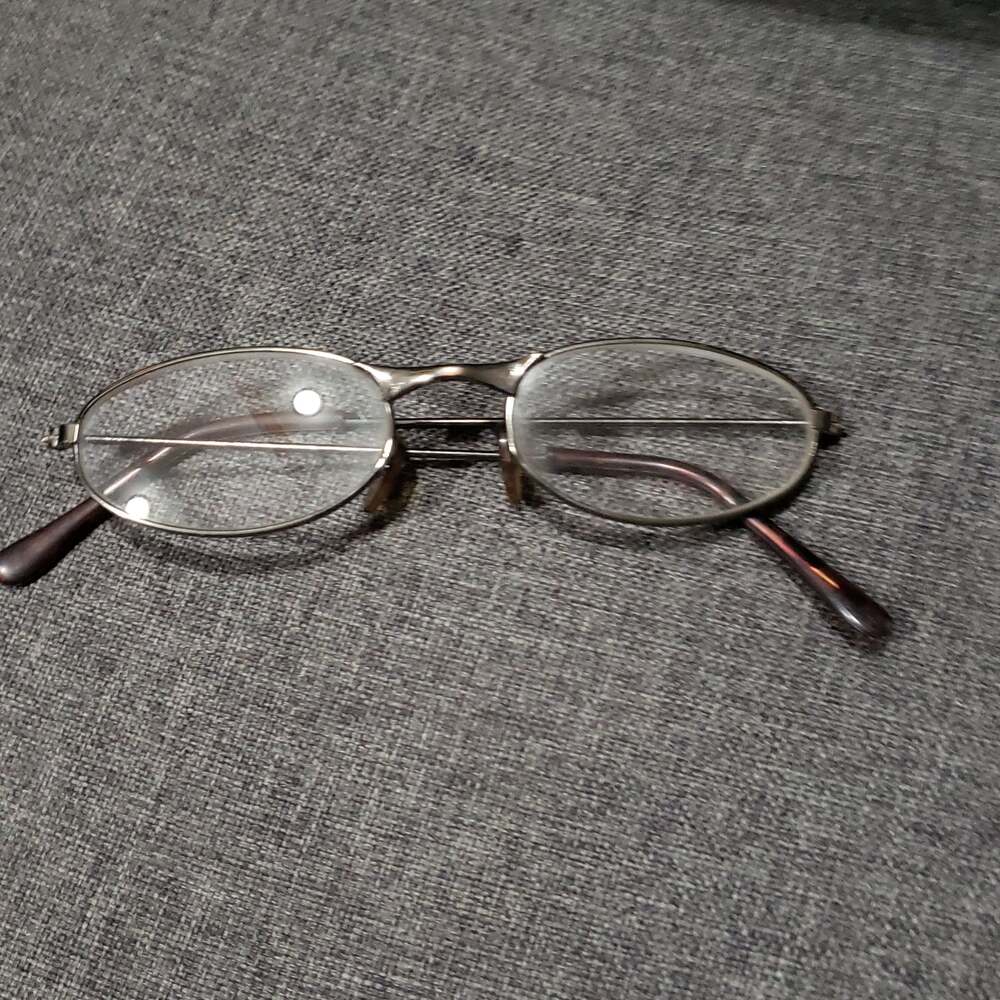 Vintage Amor UA 554 Brass‎ Oval Eyeglass Frames NOS